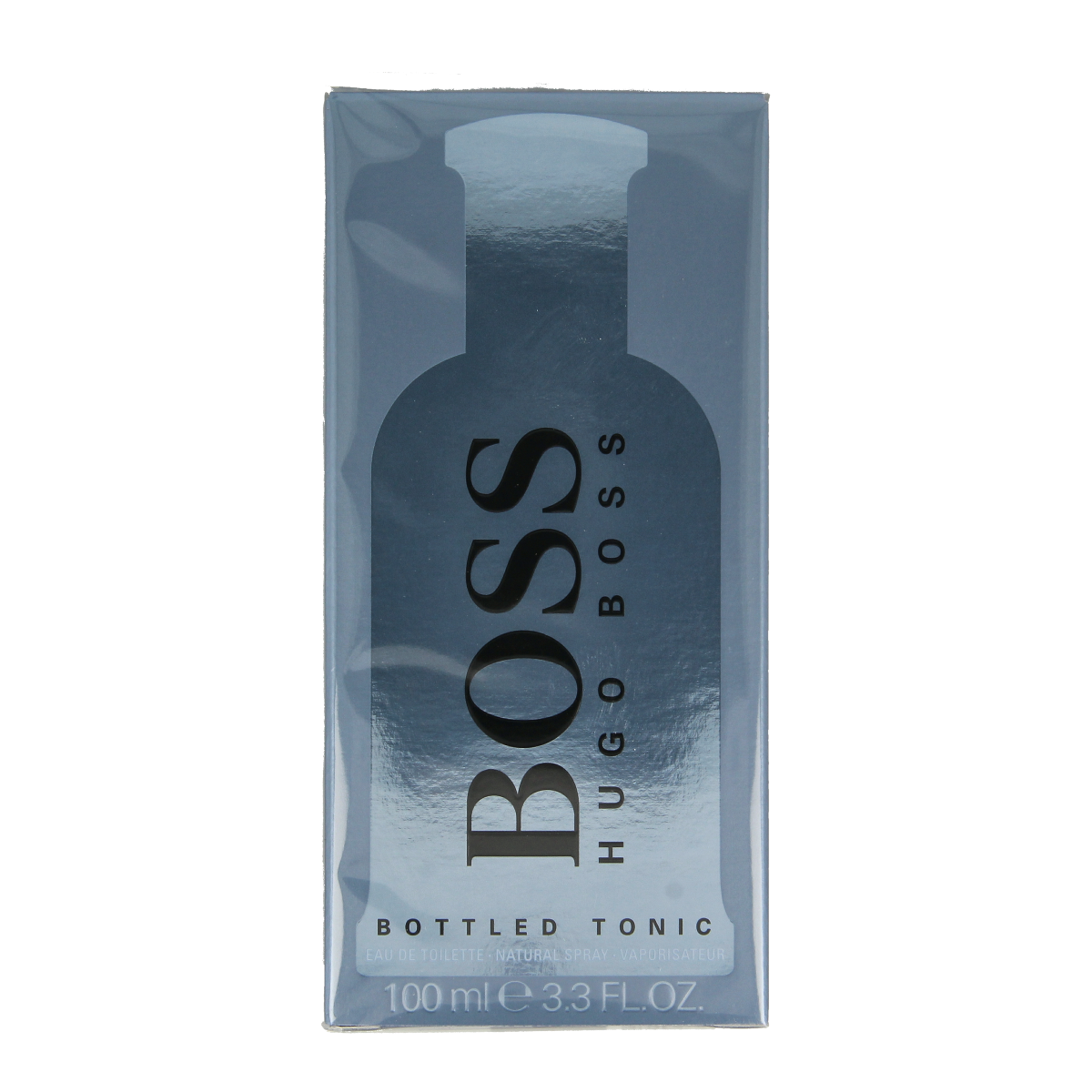 Hugo Boss Bottled tonic eau de toilette 100ml bottle, sleek glass design with Hugo Boss branding, on a white background.