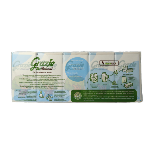 Pack of 90 Grazie Natural zakdoekjes, soft tissues in a box, perfect for gentle nasal and face care.