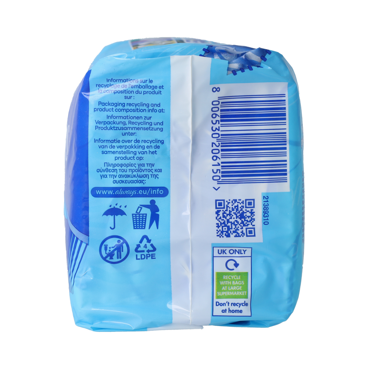 Always Ultra day sanitary pads with wings, 9-pack, for women, featuring absorbent core and discreet design.