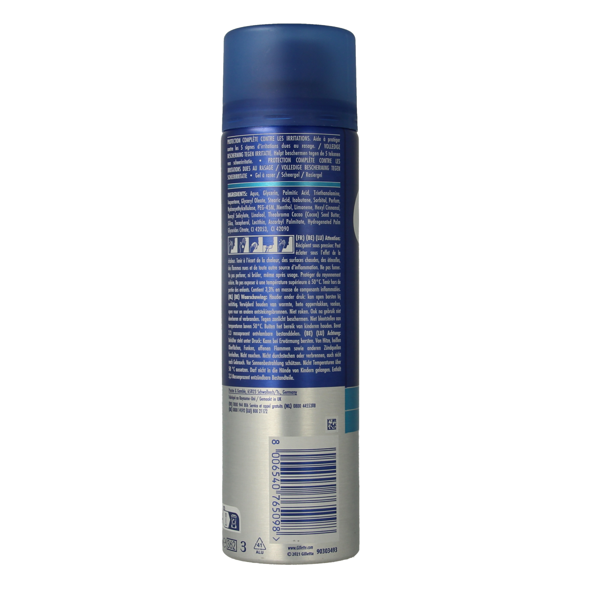 Gillette Series shaving gel in 200ml tube, suitable for shaving and hair removal, with a clear, easy-to-squeeze packaging.