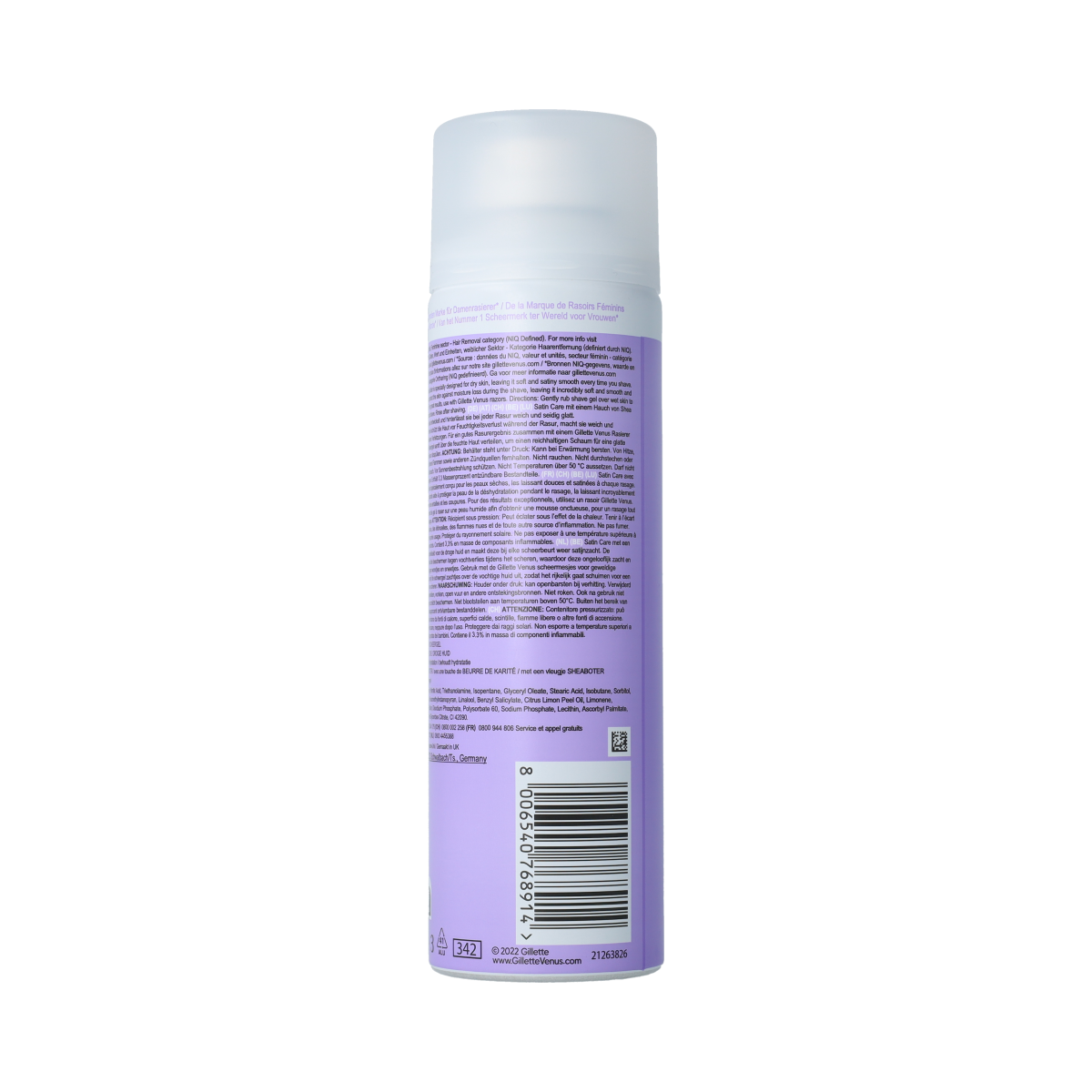Gillette Satin Care scheergel voor droge huid, 200 ml, kalmerende scheergel voor een zachte scheerervaring