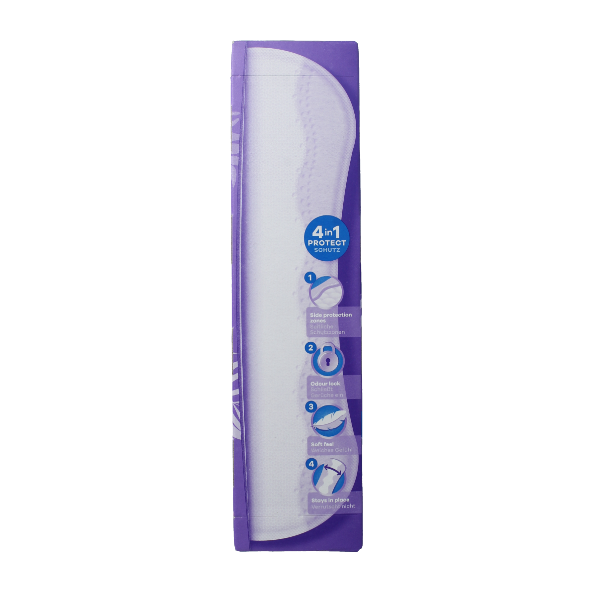 Always Inlegkruisjes daily protect extra long menstrual pads for women, shown in the image with packaging and product details.