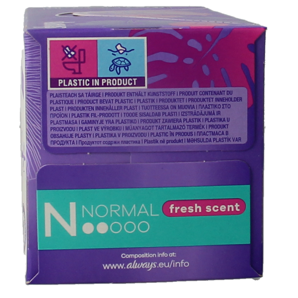 Always Inlegkruisjes daily fresh normaal and scent, 30 disposable panty liners for women, with packaging and product details.