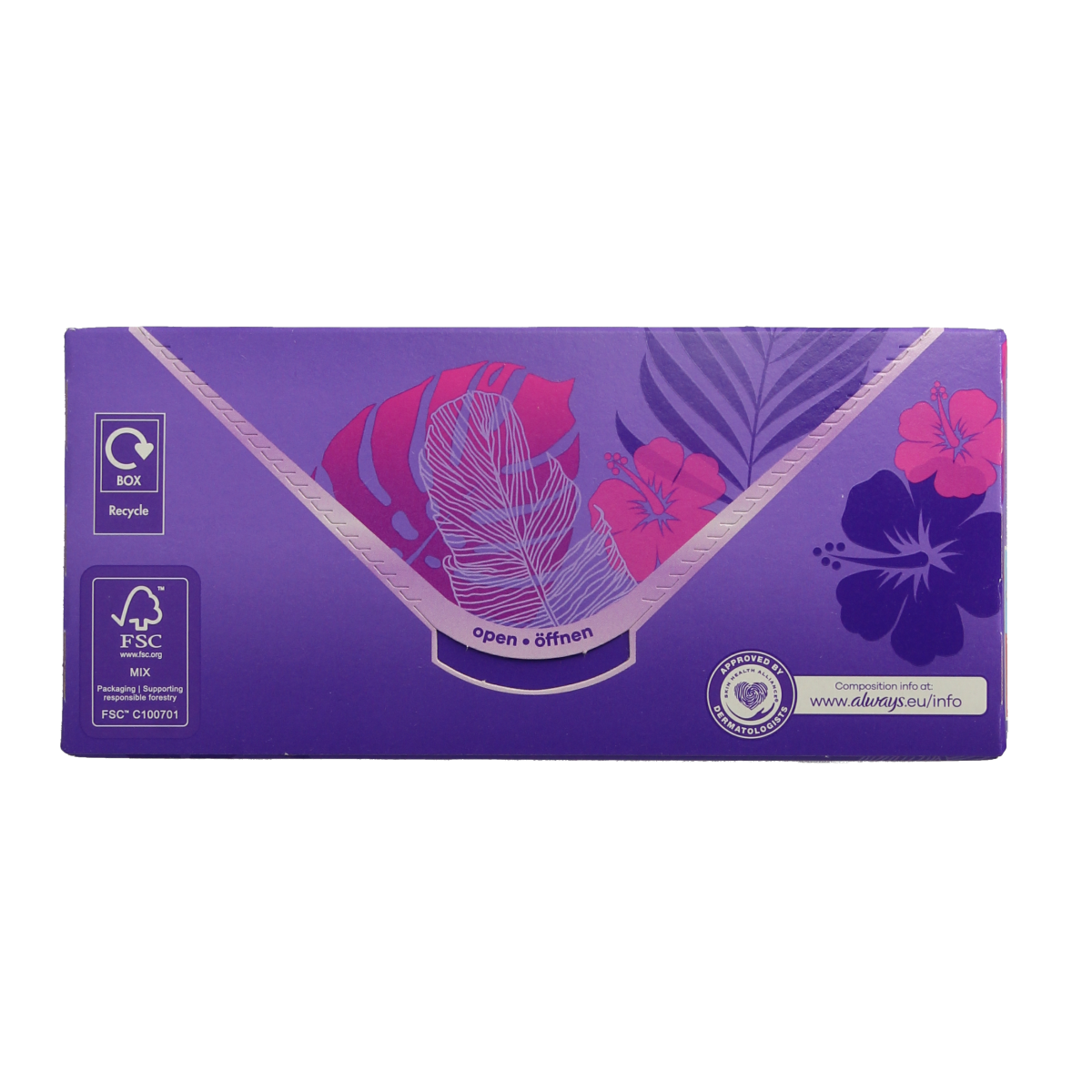 Box of Always Inlegkruisjes daily protect fresh and scent, feminine panty liners, 40 pieces, for women.
