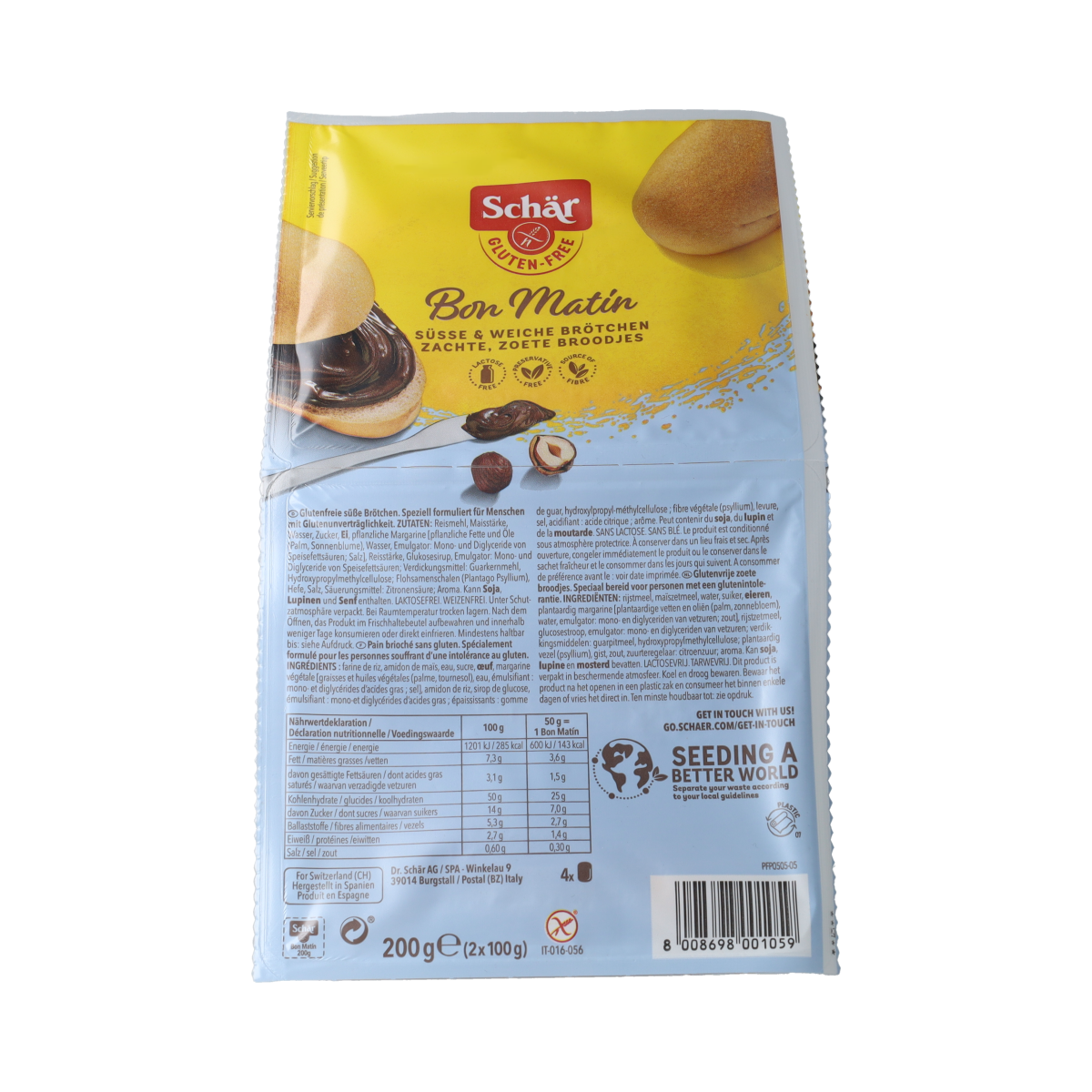 Schar Op=Op Bon matin zoete broodjes glutenvrij 200.00 Gram