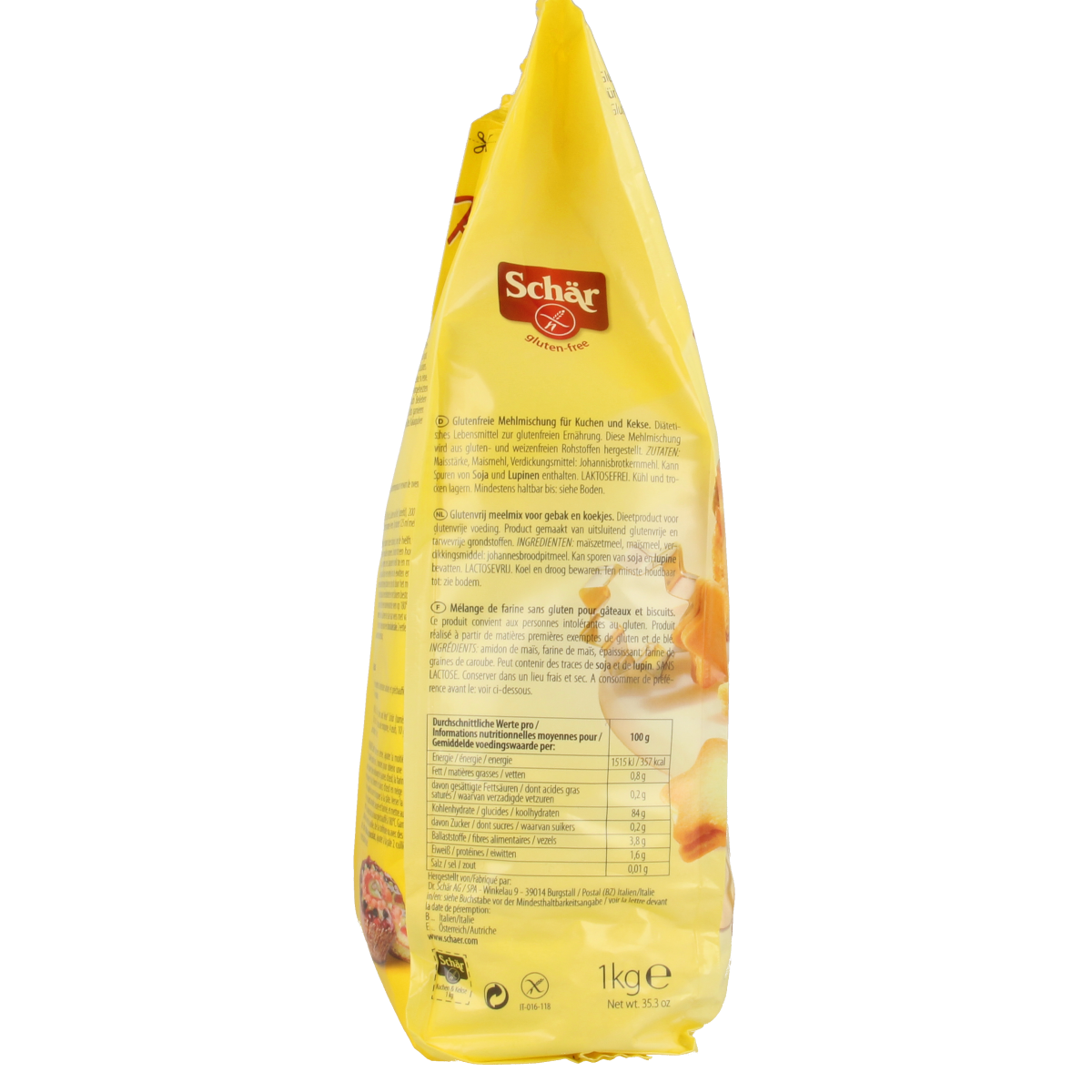 Gluten-free Schar Mix C baking mix in a 1kg bag, ideal for versatile baking and cooking uses.