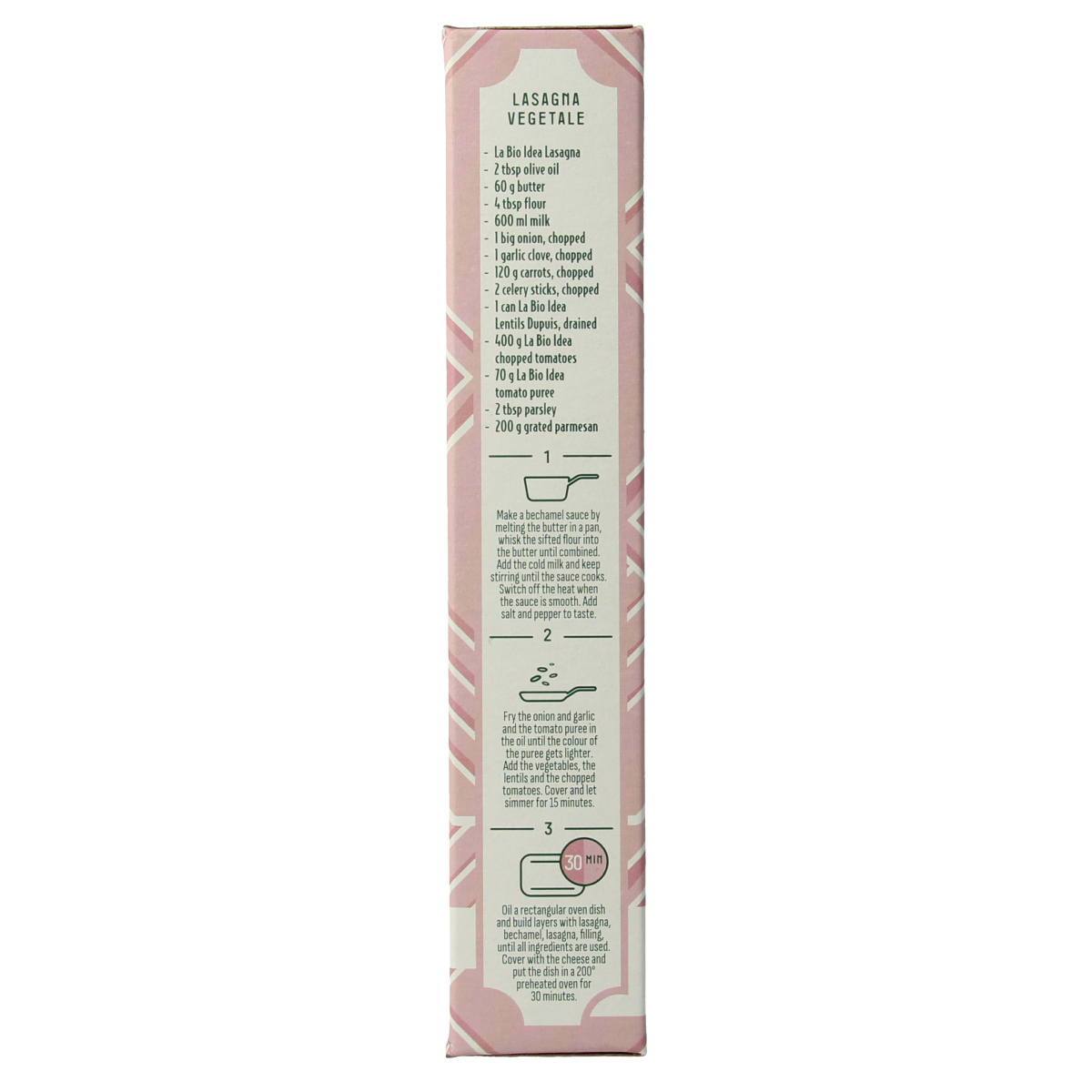Bioidea Bio lasagne pasta and rice product, 250 grams, featuring fresh lasagne sheets in a natural, appetizing presentation.