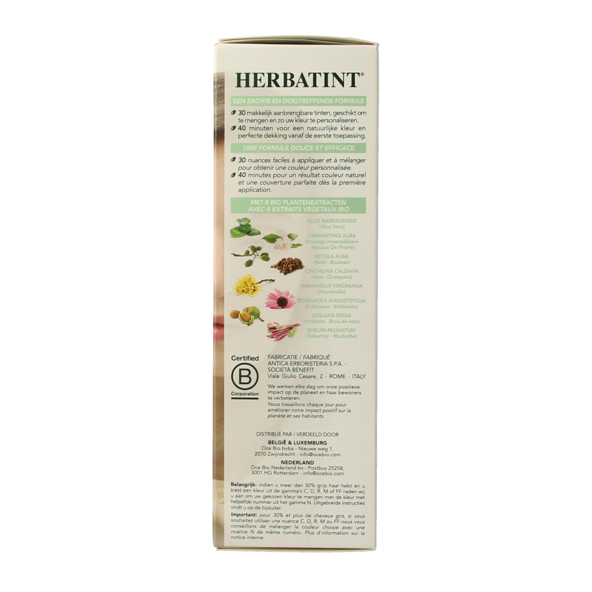 Herbatint 10C Zweeds blond hair coloring cream in 150ml tube, natural hair dye for blonde shades.