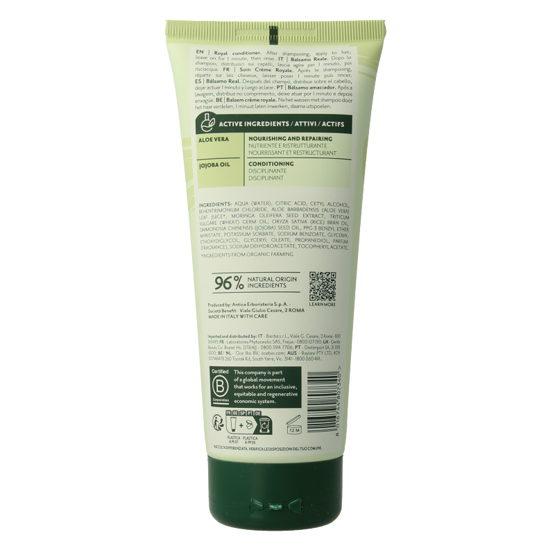 Herbatint Royal Conditioner for hair care, 200ml bottle, with natural ingredients and nourishing formula for healthy hair.