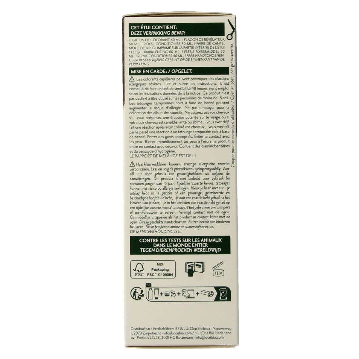Herbatint 3N Donker Kastanje hair coloring tube, 170ml, showing the packaging and product details.