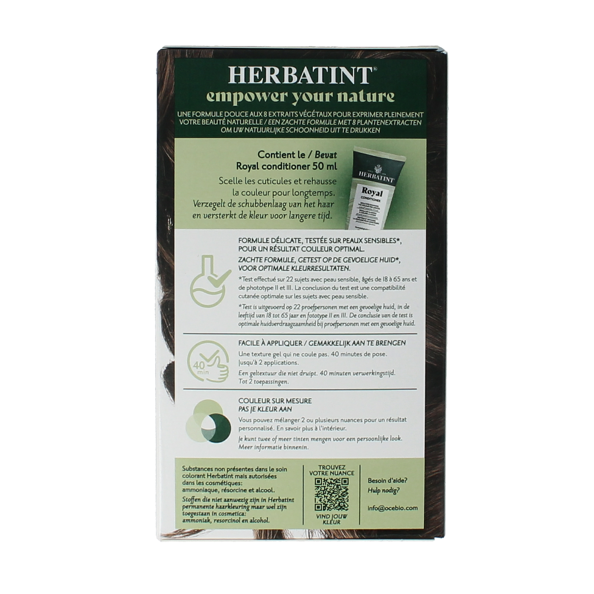 Herbatint 5D licht goudkastanje hair coloring cream in 170ml tube, showcasing the product packaging and branding.