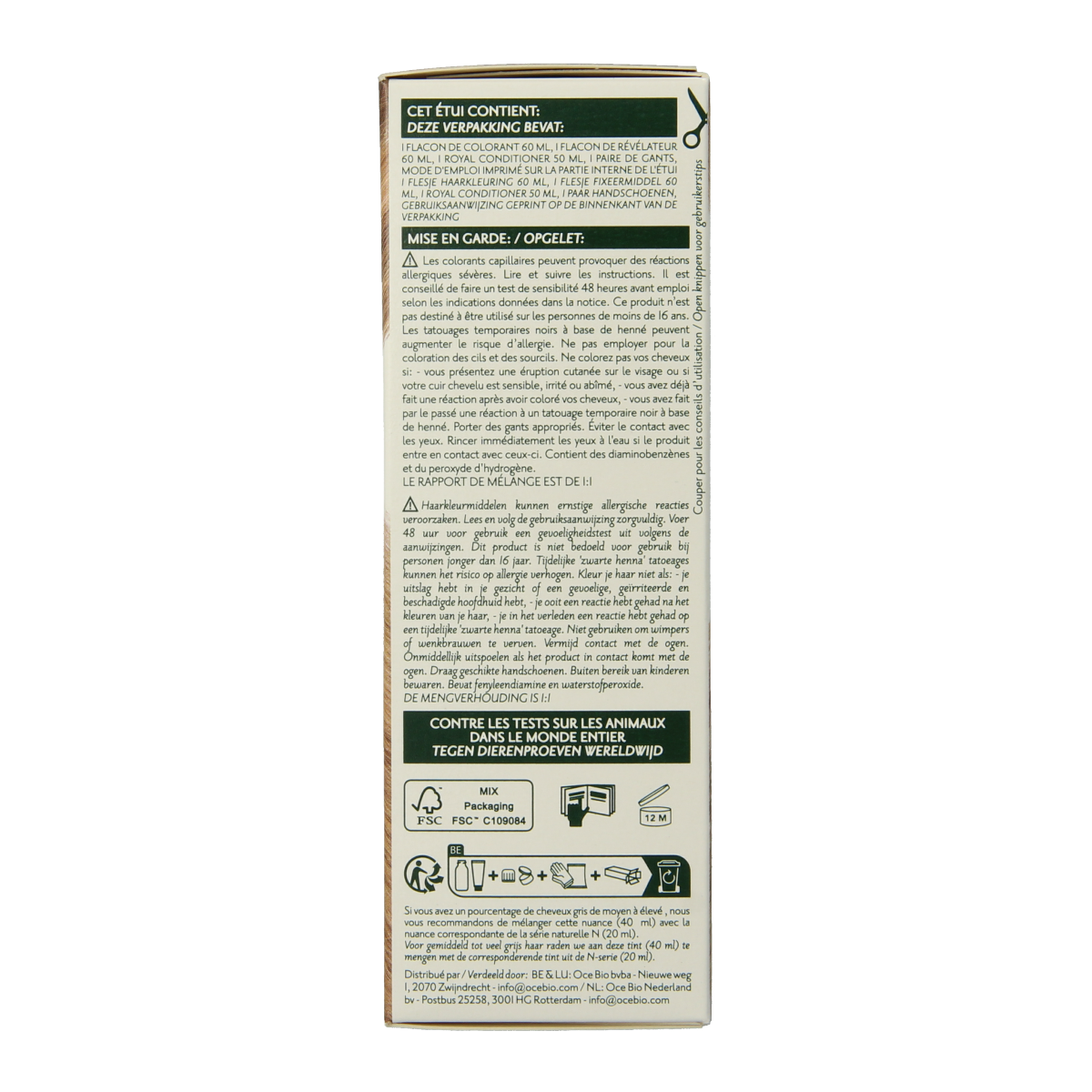 Herbatint 8D Licht goud blond hair coloring tube, 170ml, with golden blonde shade and natural hair dye packaging.