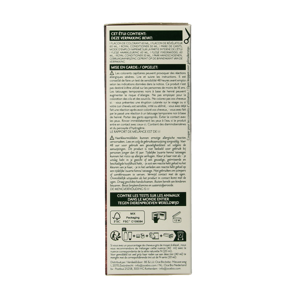 Herbatint 5R Licht koperkastanje hair coloring cream in 170ml tube, natural copper chestnut shade with packaging.