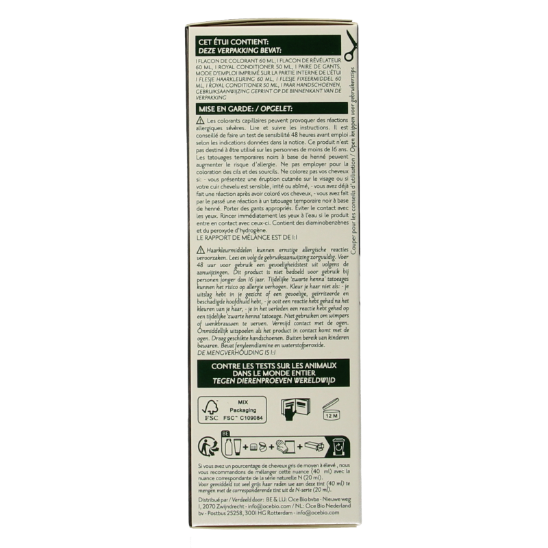 Herbatint 4C kastanje hair coloring cream in 170ml tube, natural brown shade for hair coloring.
