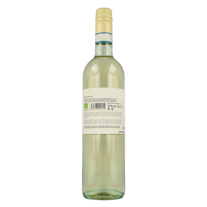 Mont Albano Grillo Terre Siciliane wine bottle from the Dranken en Sappen category, showing the label and 750ml size.