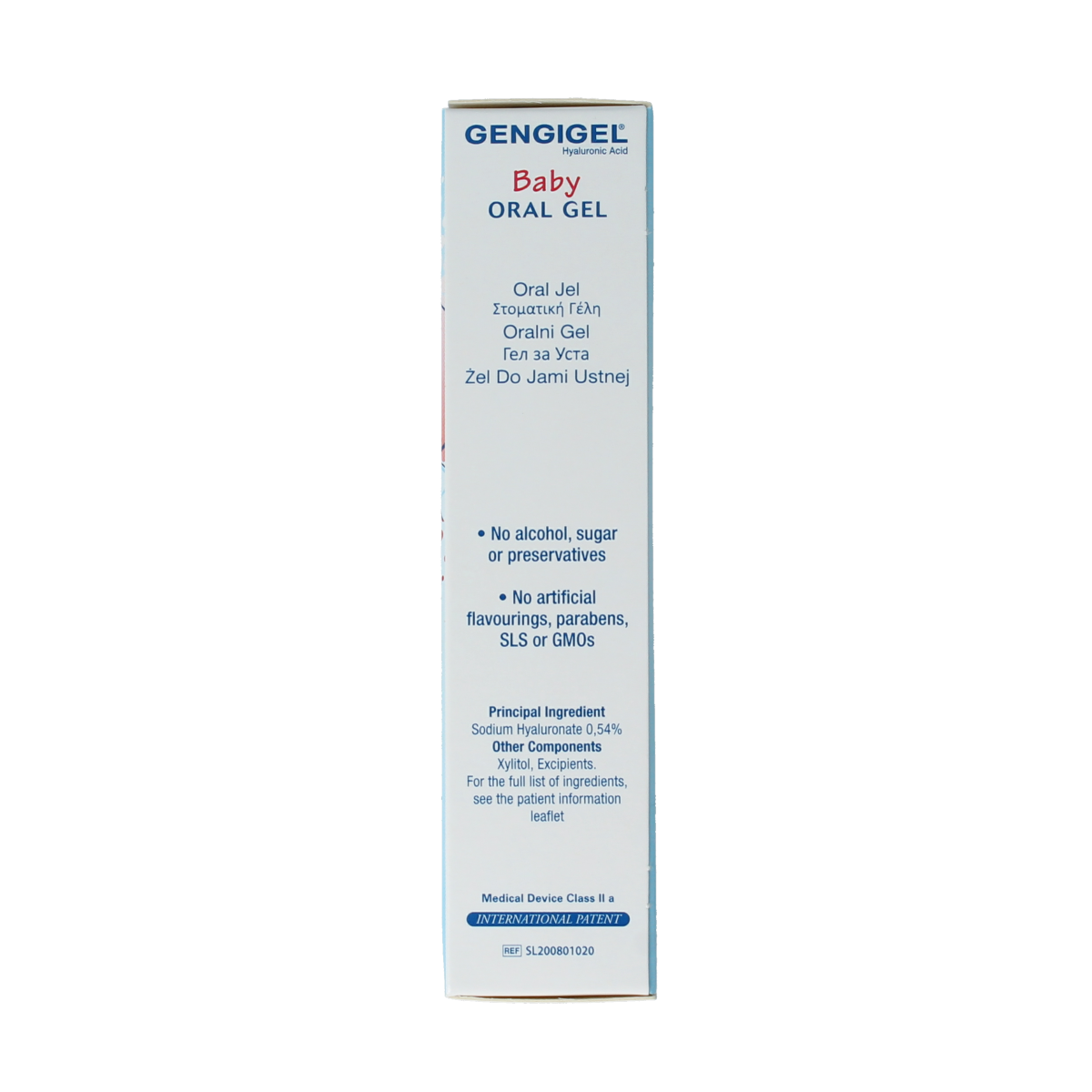 Gengigel Teething gel in a 20ml tube, used for soothing baby teething discomfort, shown with the Gengigel brand label.