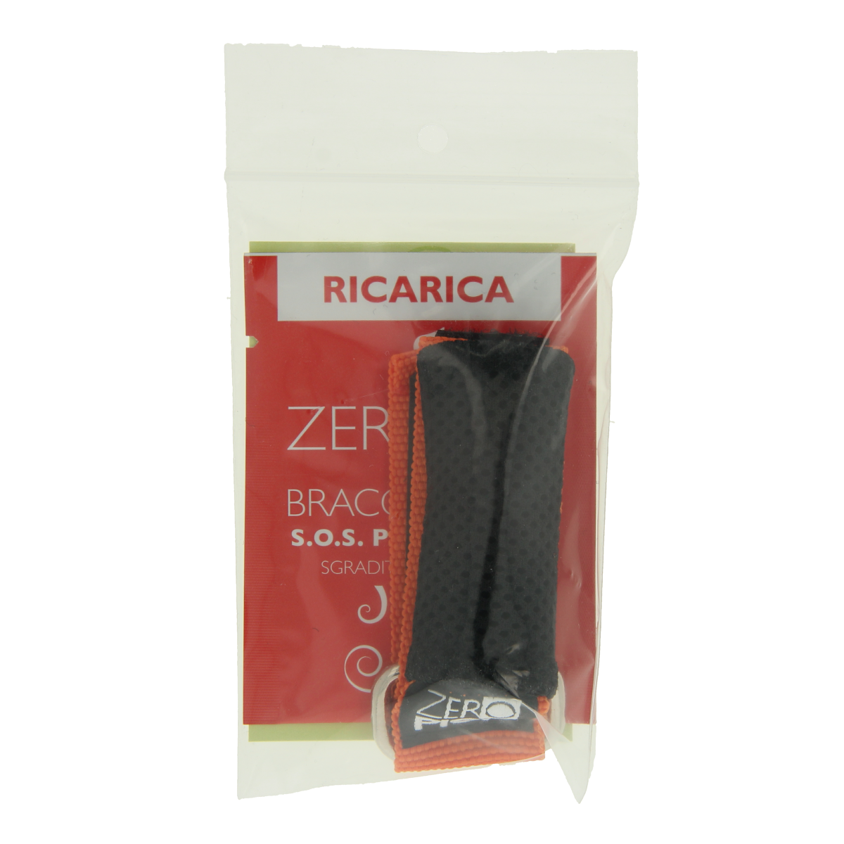 Zeropick Armband kind oranje maat S for steken en beten, protective insect repellent wristband, close-up view