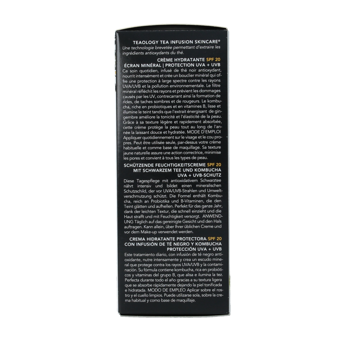 Teaology Kombucha tea moisturizer SPF20 in a 50ml jar, featuring a light, refreshing formula with natural ingredients for skin hydration.