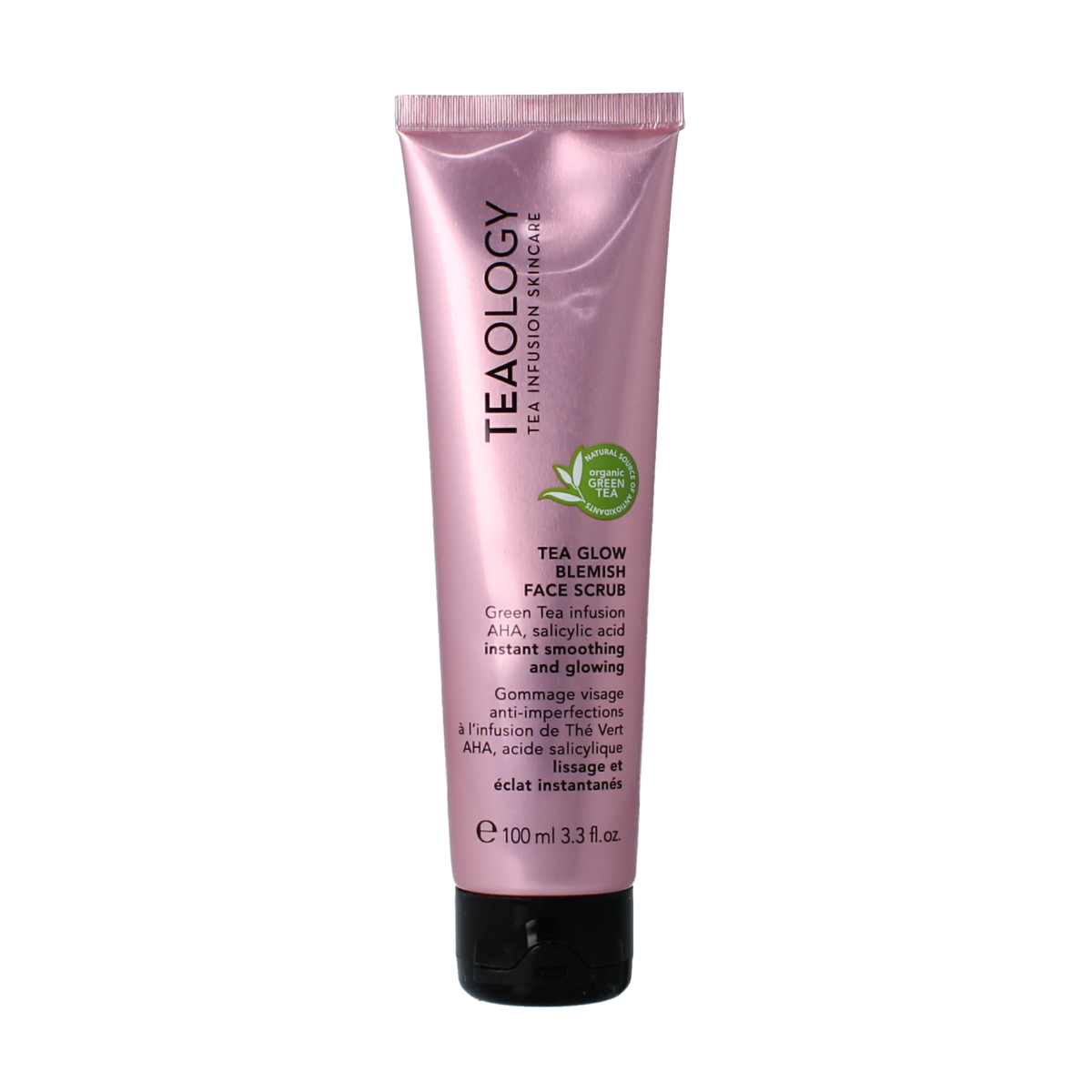 Teaology Tea Glow Blemish Face Scrub in 100ml, a gentle facial exfoliant with tea-infused ingredients for clear, smooth skin.
