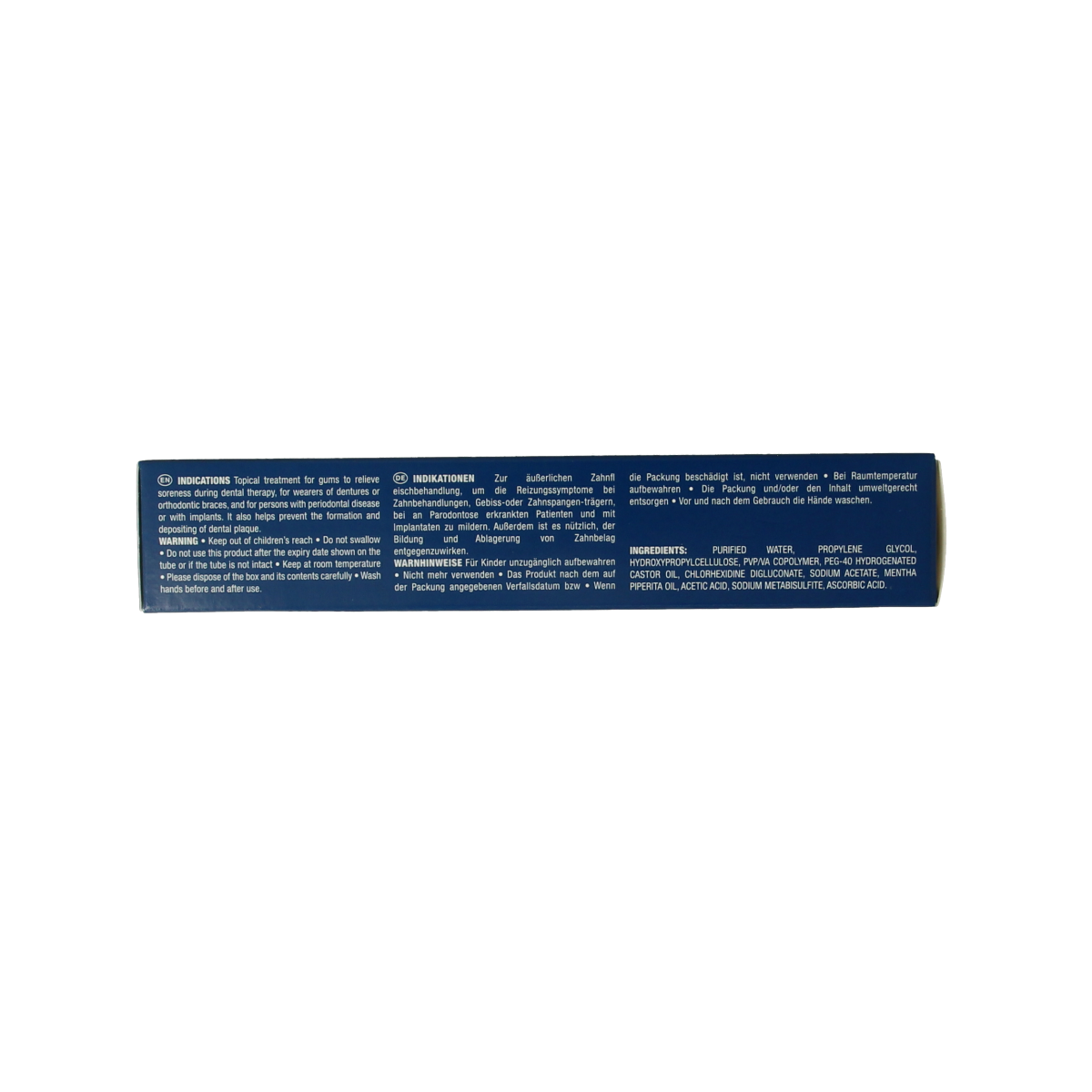 Curasept ADS Parodontaal gel 1% chlorhexidine in 30ml tube, used for oral hygiene and gum health care.