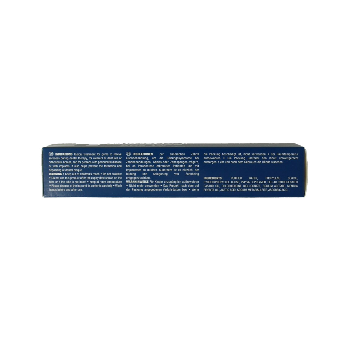Curasept ADS Parodontaal gel 1% chlorhexidine in 30ml tube, used for oral hygiene and gum health.