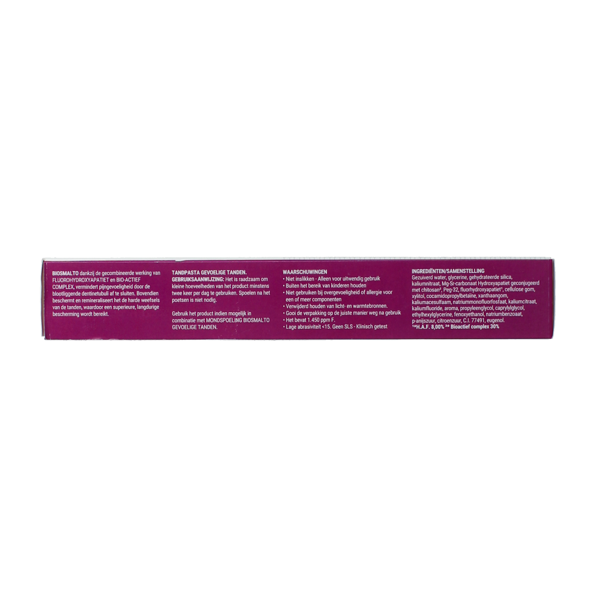 Curasept Biosmalto sensitive teeth toothpaste, 75ml, showing the tube with blue and white packaging on a white background.