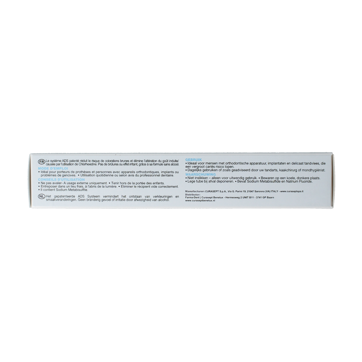 Curasept CURASEPT ADS DNA 705 toothpaste with 0.05% chlorhexidine and fluoride, 75ml tube for oral hygiene