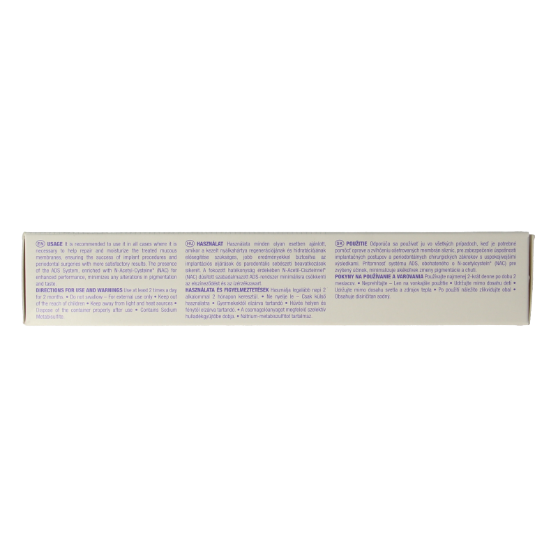 Curasept ADS DNA Implant Pro 720 CHX 0.20% + HA toothpaste in 75ml tube, designed for dental health and implant care.