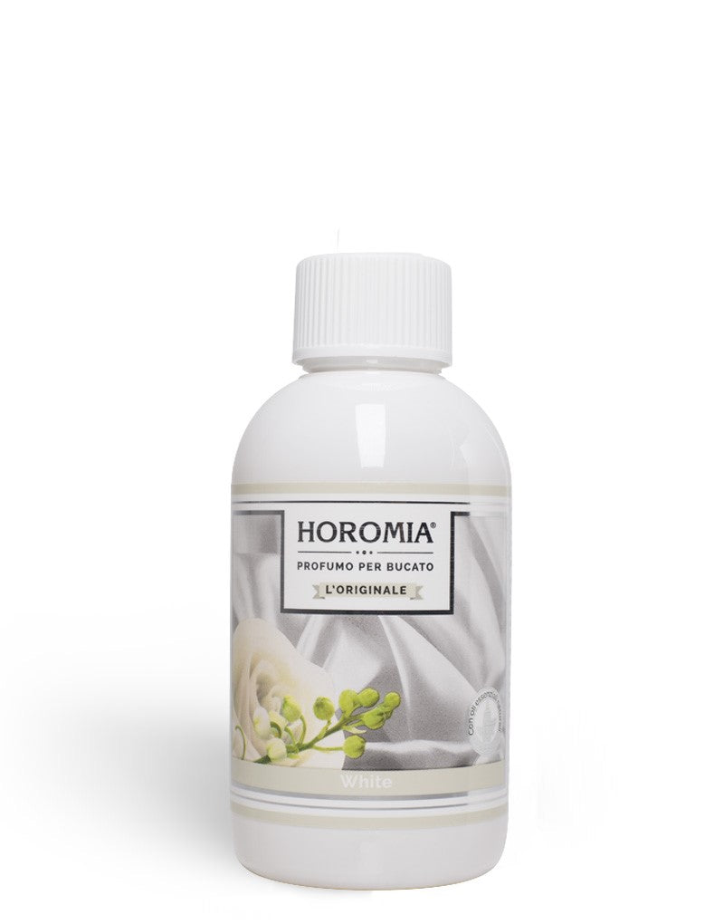 Horomia Wasparfum white 250ml bottle of laundry perfume with a clean white label, designed to add fragrance to laundry.