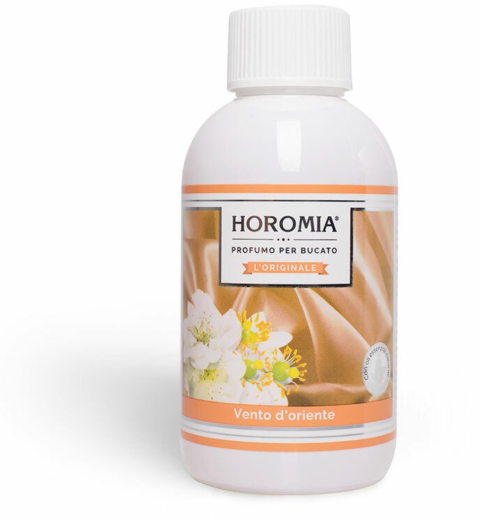 Horomia Vento Doriente laundry fragrance in a 250ml bottle, fresh and floral scent for clothing and linens.