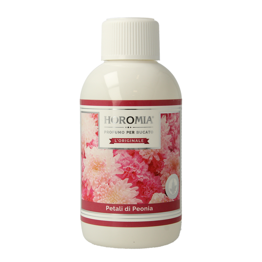 Horomia Wasparfum petali di peonia, 250ml, floral laundry fragrance for fresh, fragrant clothes and linens.