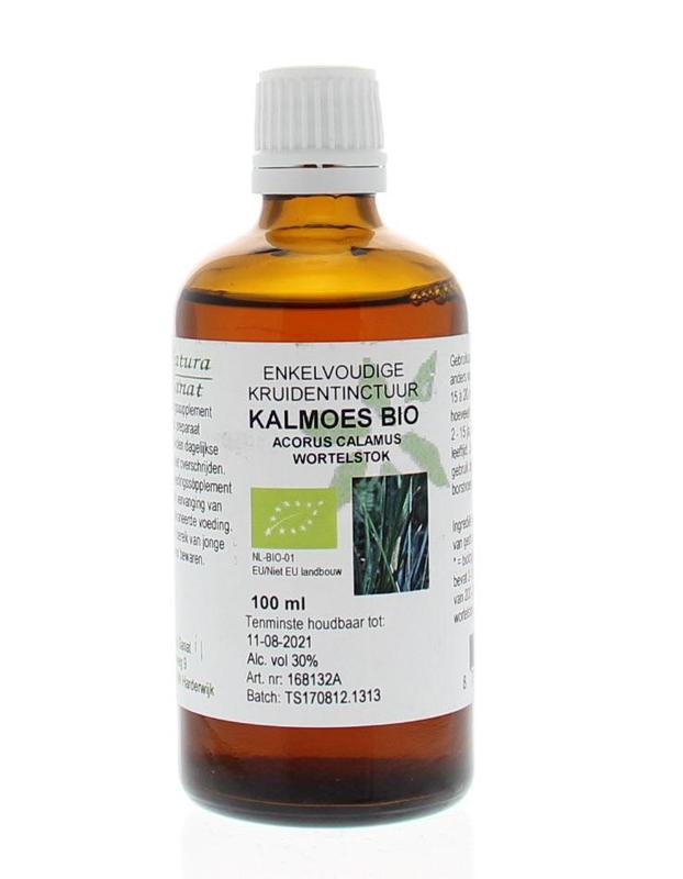 Cruydhof Acorus calamus herbal tincture in a 100ml bottle, featuring the root of Kalmoeswortel for natural herbal remedies.
