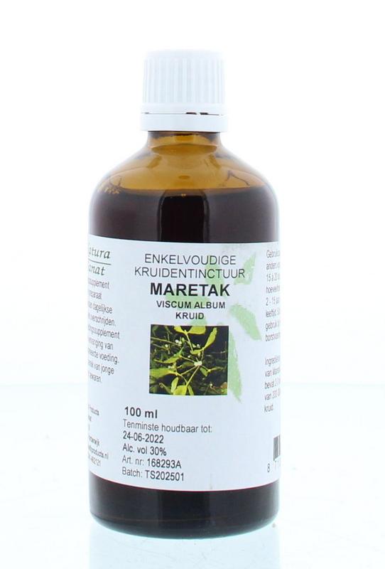 Cruydhof Viscum album herb tincture in a 100ml bottle, a herbal preparation of mistletoe for natural wellness.