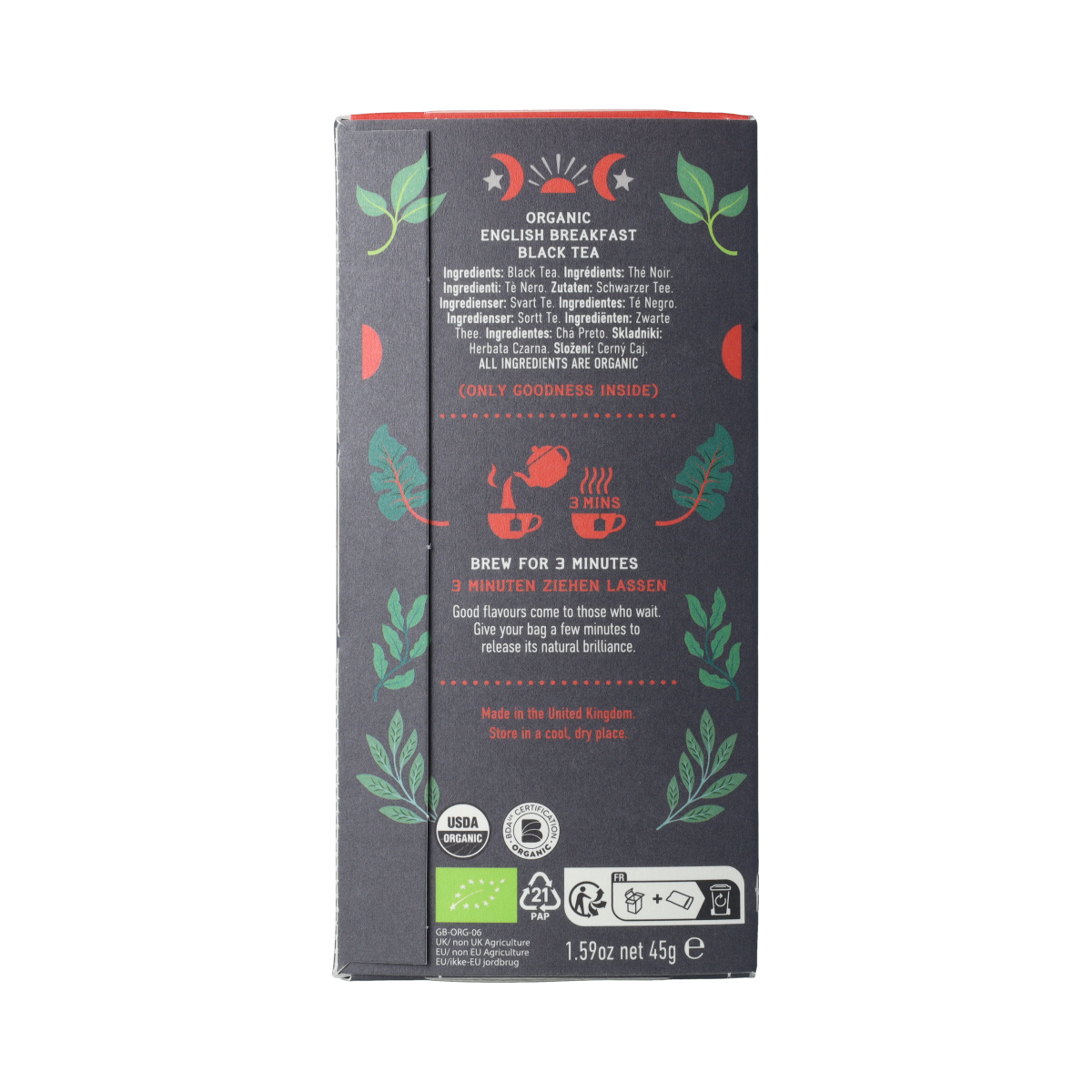 Hampstead Thee English breakfast bio 20.00 Zakjes