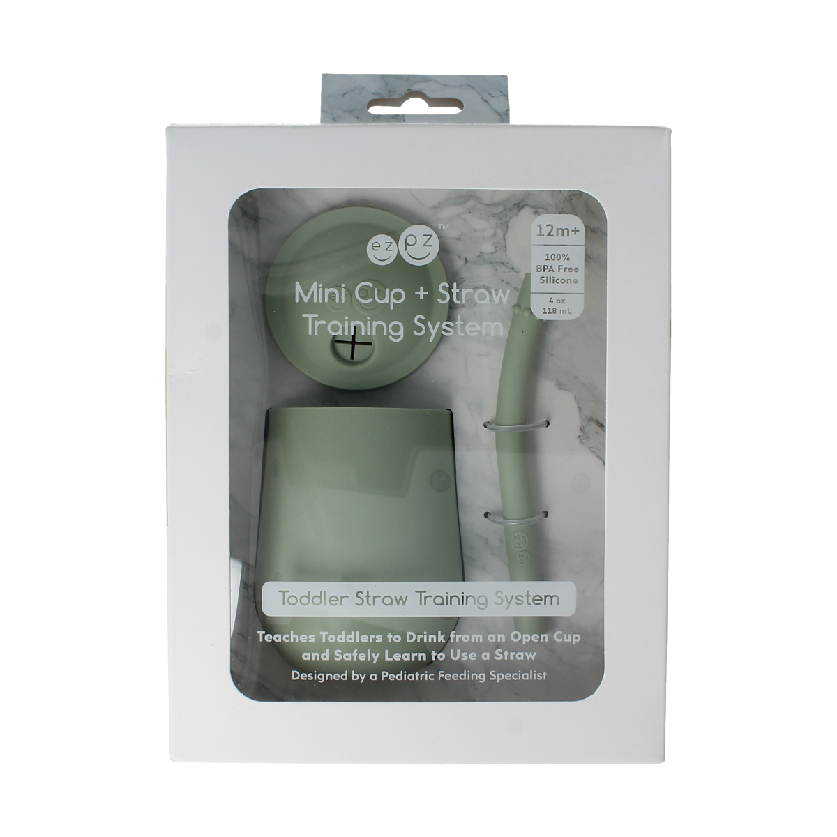 ezpz Mini cup met rietje training system sage 1.00 Stuks