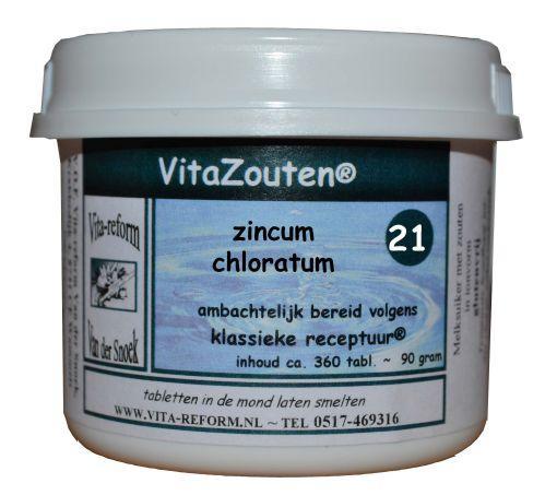 Vitazouten Zincum chloratum mineral supplement in a bottle of 360 tablets, natural mineral supplement for health support.