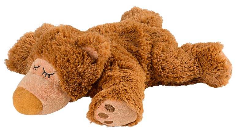 Warmies Sleepy Bear plush toy with removable filling, soft cuddly stuffed animal for comfort and play.