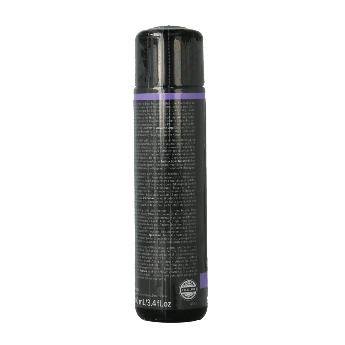 Pjur Cult latex gel 100ml, a body care product from Pjur, displayed in a clear bottle with a white cap, on a white background.