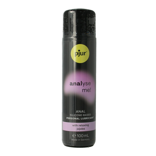 Pjur Analyse Me silicone-based anal lubricant in a 100ml bottle, smooth and long-lasting for comfortable use.