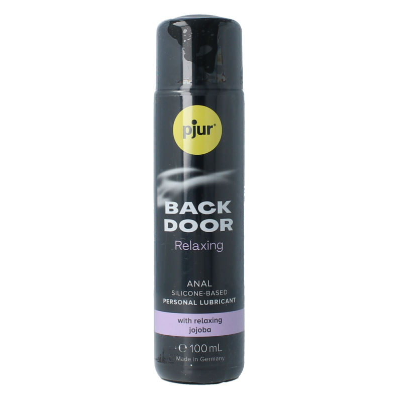 Pjur Backdoor anal gel, 100ml, a smooth lubricant in a clear bottle with a white cap, designed for anal pleasure.