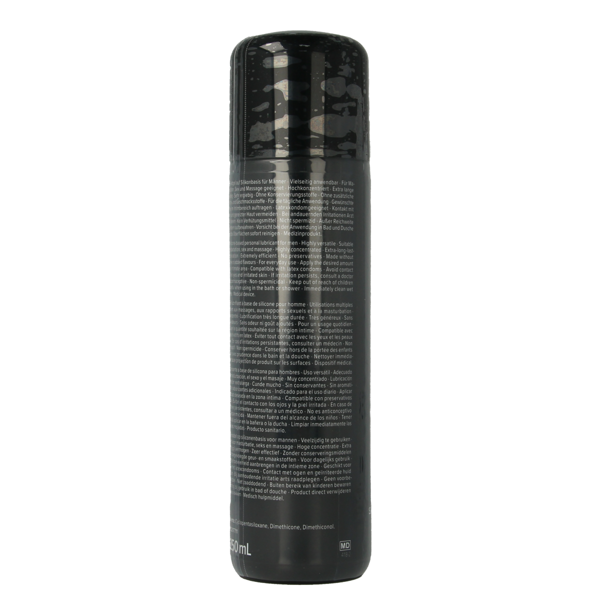 Pjur Man premium extremeglide lubricant 250ml bottle, water-based personal lubricant for enhanced comfort and smoothness.