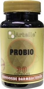 Artelle Probio 30 capsules of micro-organisms in a blister pack, dietary supplement for gut health.
