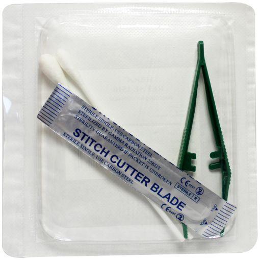 Heka Hechtingverwijderset 1 set of wound care accessories with bandages and tools for wound treatment.
