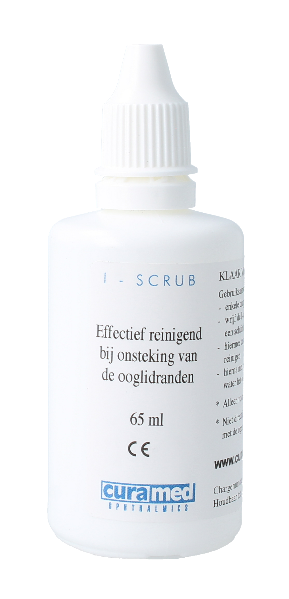 Curamed oogverzorging scrub voor ooglidrand, 65 ml, zachte reiniging en verzorging van de oogrand en oogleden.