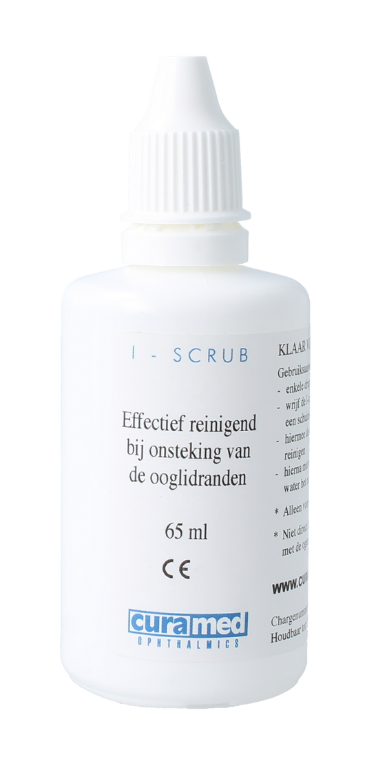 Curamed oogverzorging scrub voor ooglidrand, 65 ml, zachte reiniging en verzorging van de oogrand en oogleden.