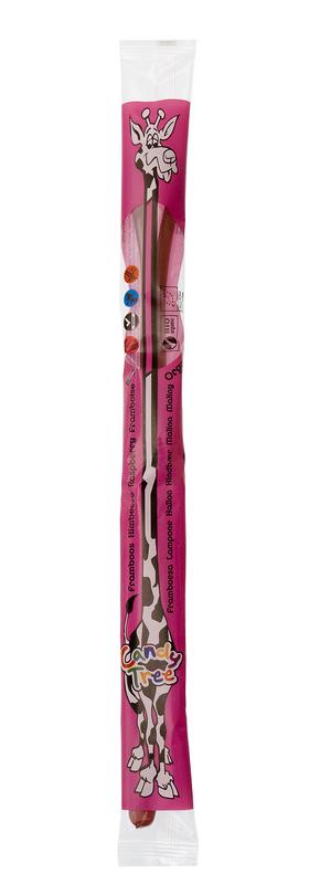 Candy Tree Bio raspberry-flavored candy string, 1 piece of colorful natural snoepgoed with raspberry flavor.