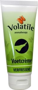 Volatile Voetencreme verfrissend, voetverzorging crème in 100ml tube, soothing and refreshing foot care product.
