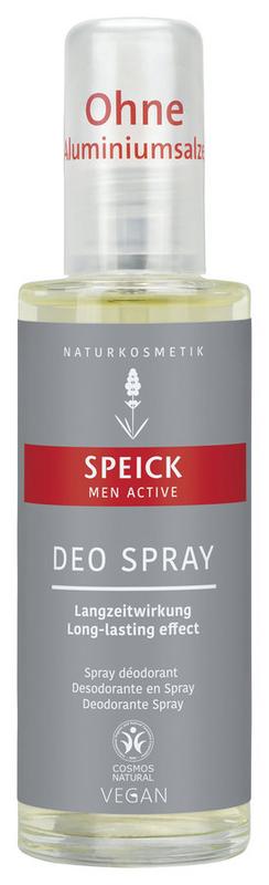 Speick Man Active deodorant spray in 75ml bottle, natural men's deodorant with fresh scent and easy spray application.