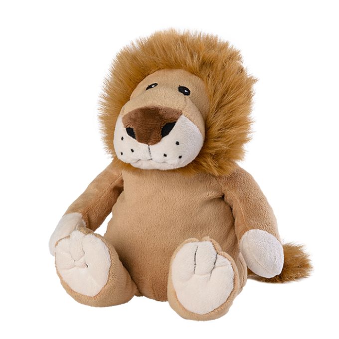 Warmies Leeuw plush toy with removable filling, soft stuffed animal perfect for cuddling and play.