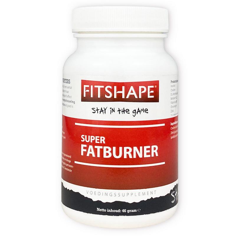 Fitshape Super Fatburner 45 capsules bottle with colorful label, dietary supplement for weight management and energy.